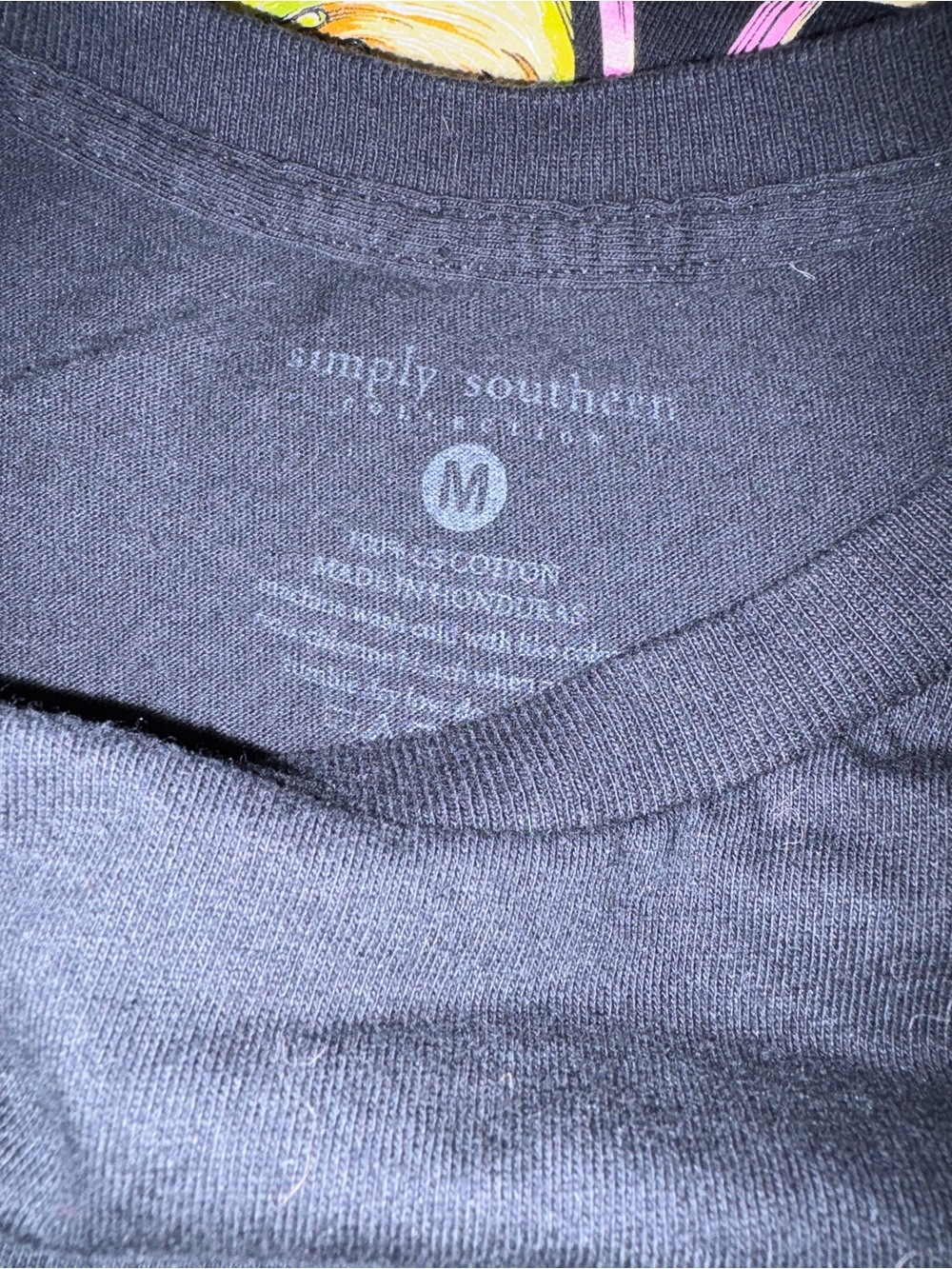 Simply Southern Black Tee with Green Frog and Pink Text - Picture 4 of 4